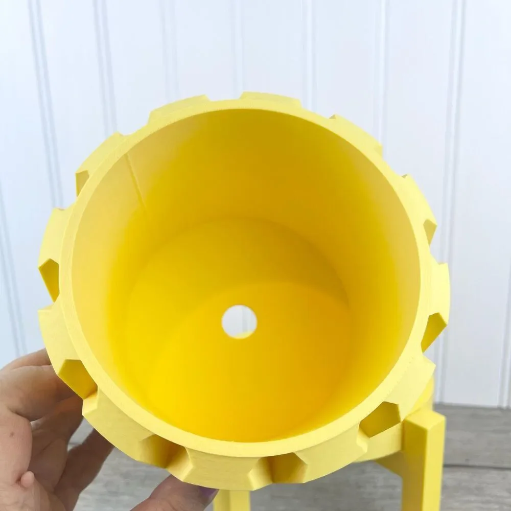 Indoor Flower Pot w/ Drainage Hole and Drip Tray , Rano Planter Pot